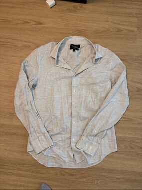 Bonobos Pale Gray Men's Long-Sleeve Button Shirt